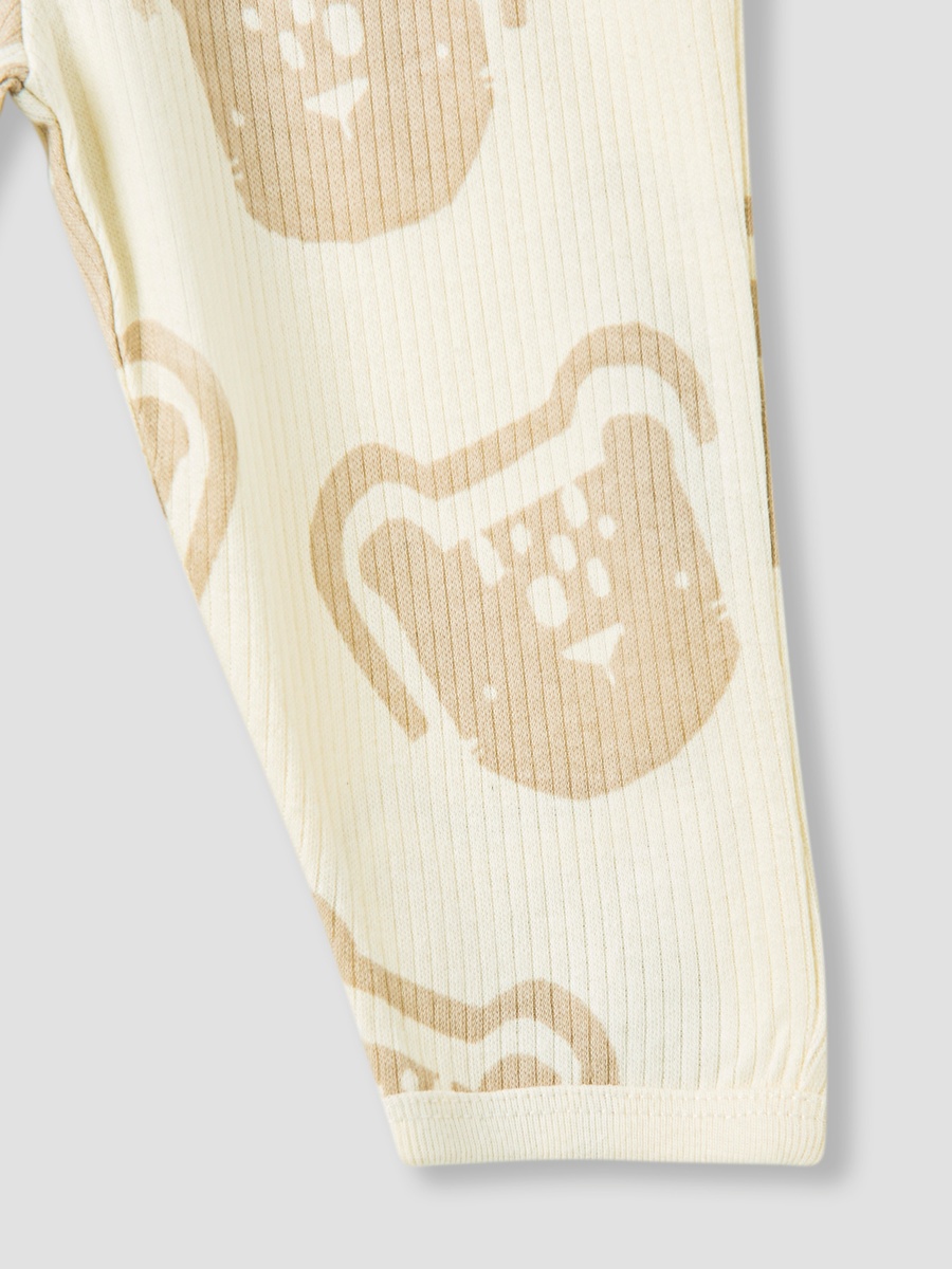 Bear Print T-Shirt and Pyjama Set