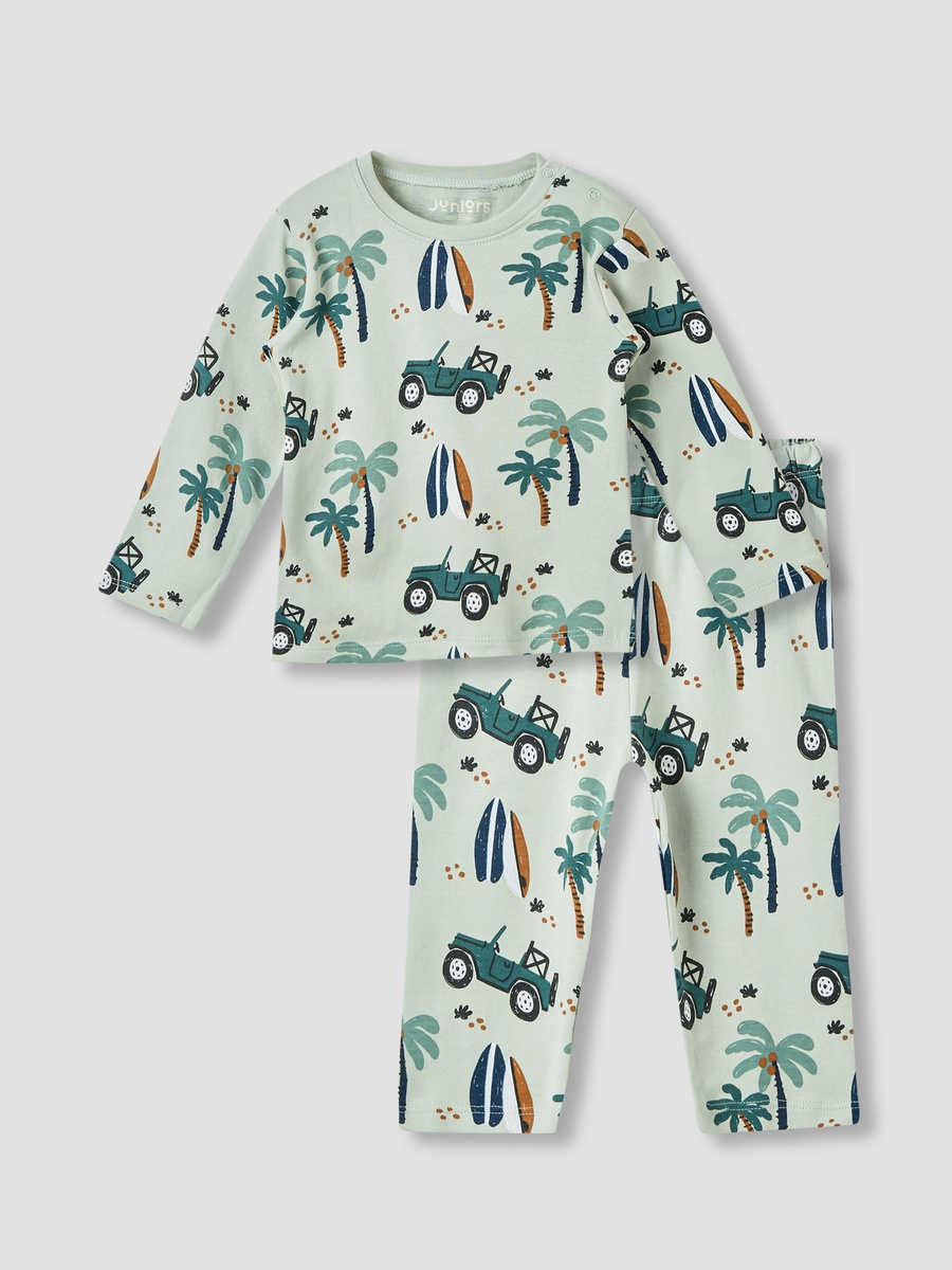 Printed T-Shirt and Pyjama Set
