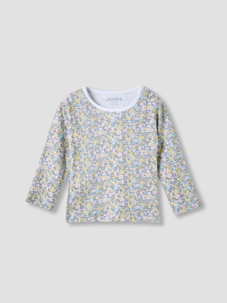 Floral Print T-Shirt and Pyjama Set