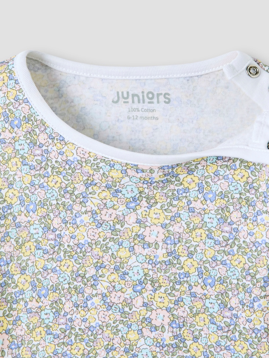 Floral Print T-Shirt and Pyjama Set