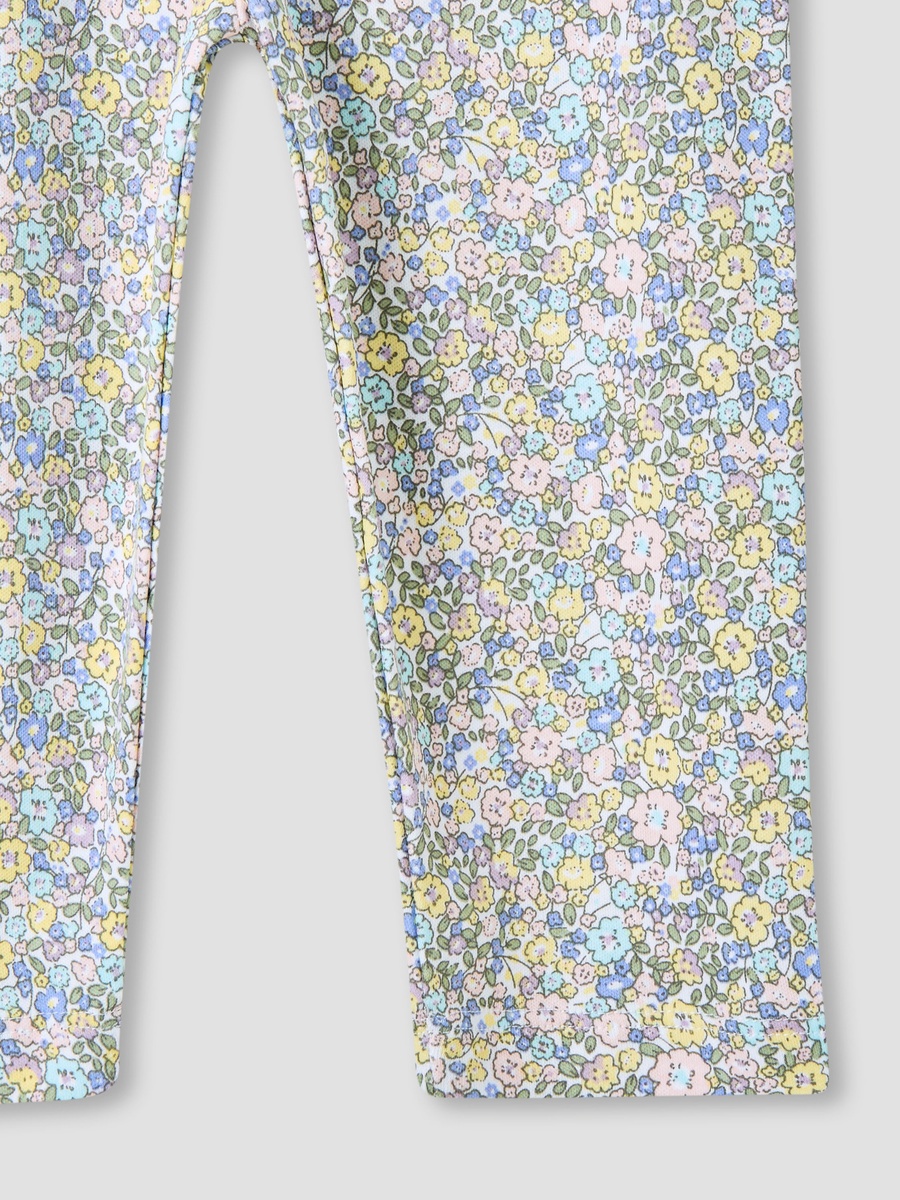 Floral Print T-Shirt and Pyjama Set