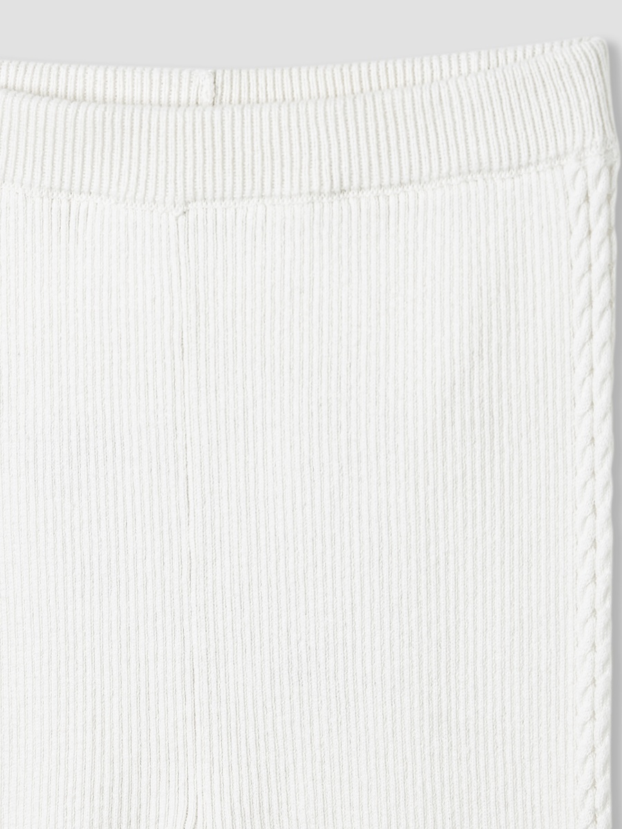 Ribbed Leggings with Bow Detail