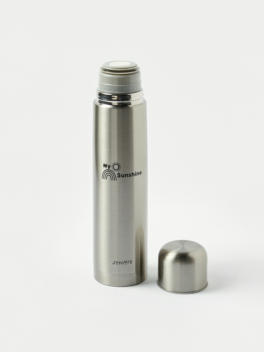 Typographic Print Thermos Flask with Screw Lid - 1 L