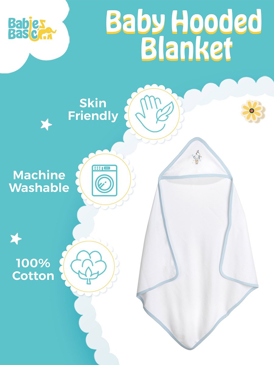 3-Piece 100% Cotton Swaddle Receiving Blanket for New Born, 75x75cm