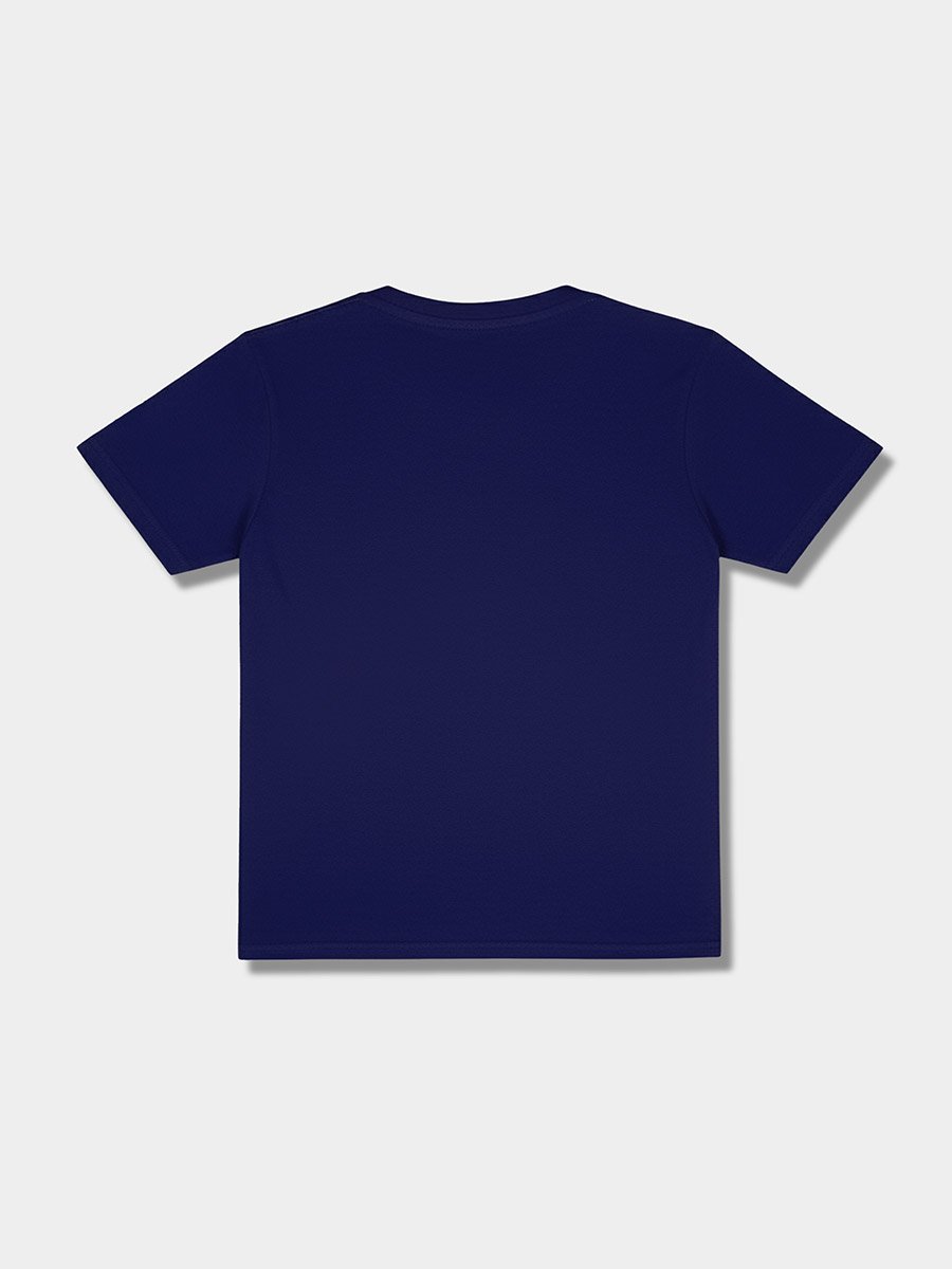 Kids Navy Blue Cotton Superman Graphic T-Shirt