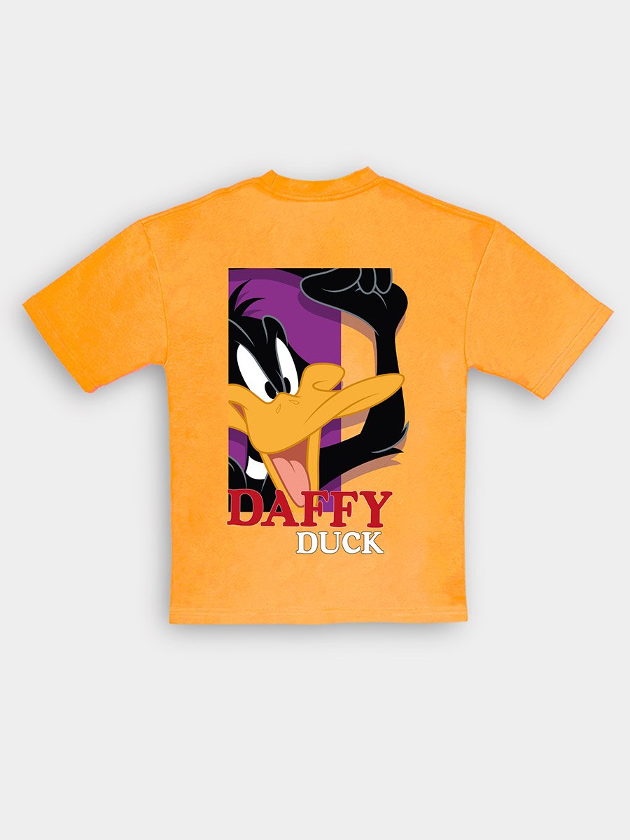Kids Orange Cotton Looney Tunes Print T-Shirt