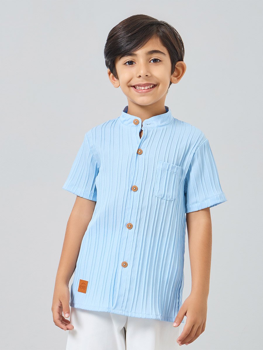 Boys Blue Shirt and Shorts Set 