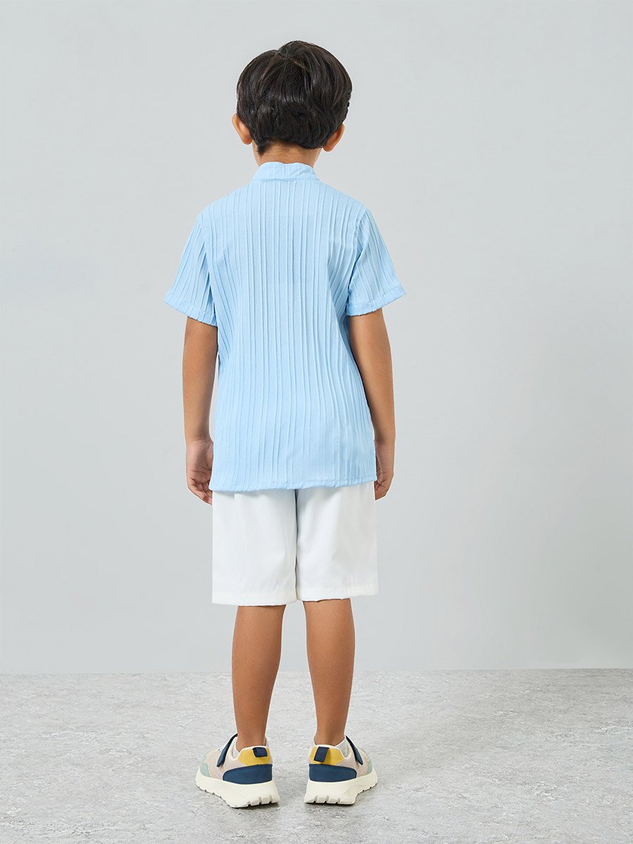 Boys Blue Shirt and Shorts Set 