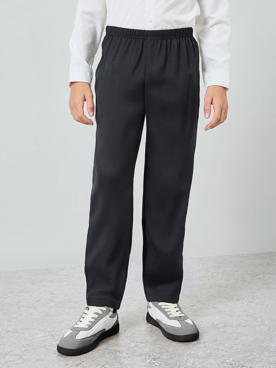 Boys White Shirt with Black Trousers and  Waistcoat with Bow Set