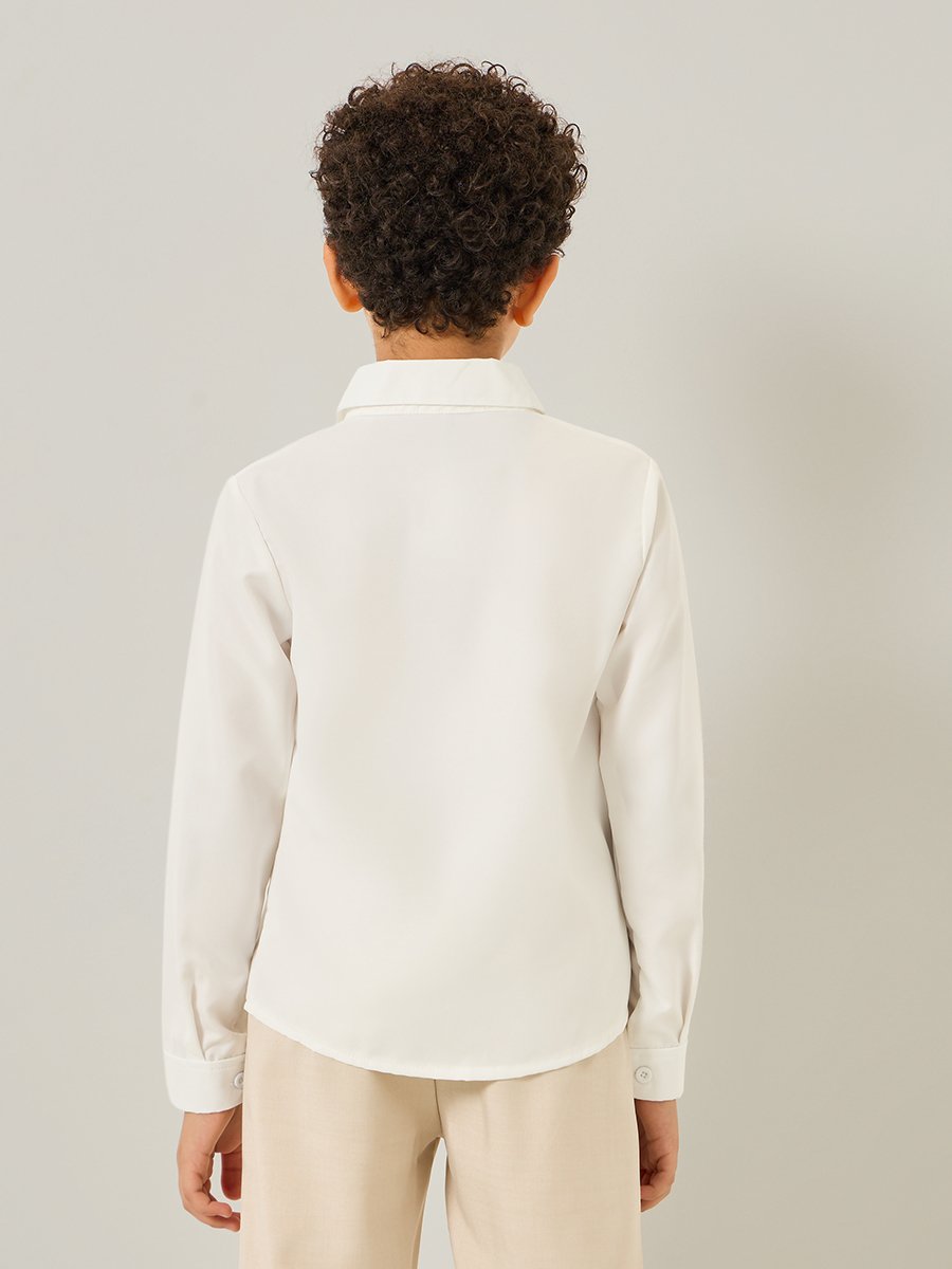 Boys Beige Waistcoat with Pants and Shirt with Bow Set