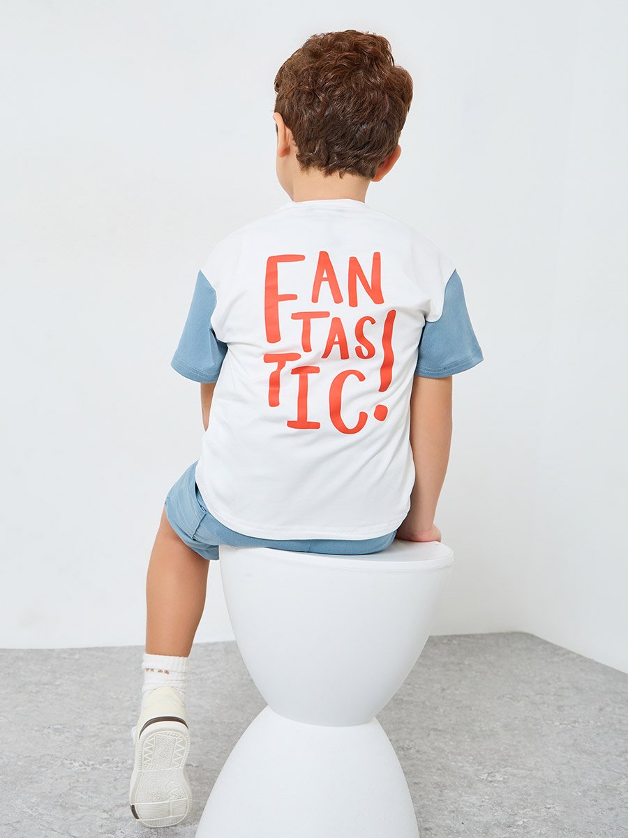 Boy Color Block T-Shirt and Shorts Set