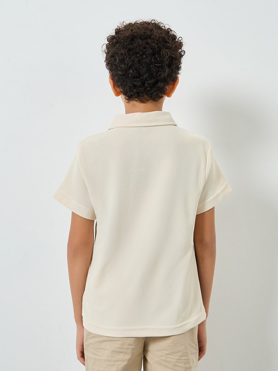 Boys Color Block Short Sleeve Polo