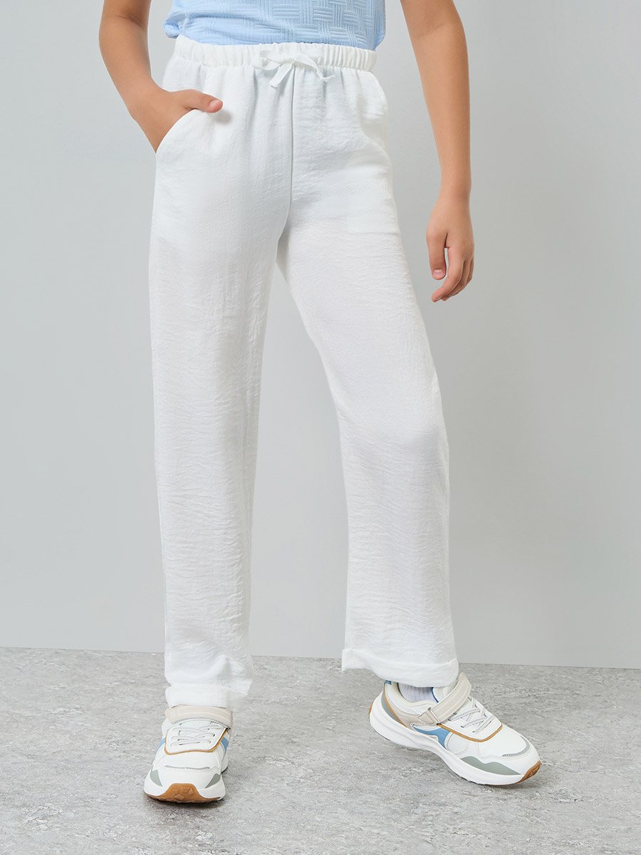 Kids Off-White Relaxed Fit Drawstring Pants