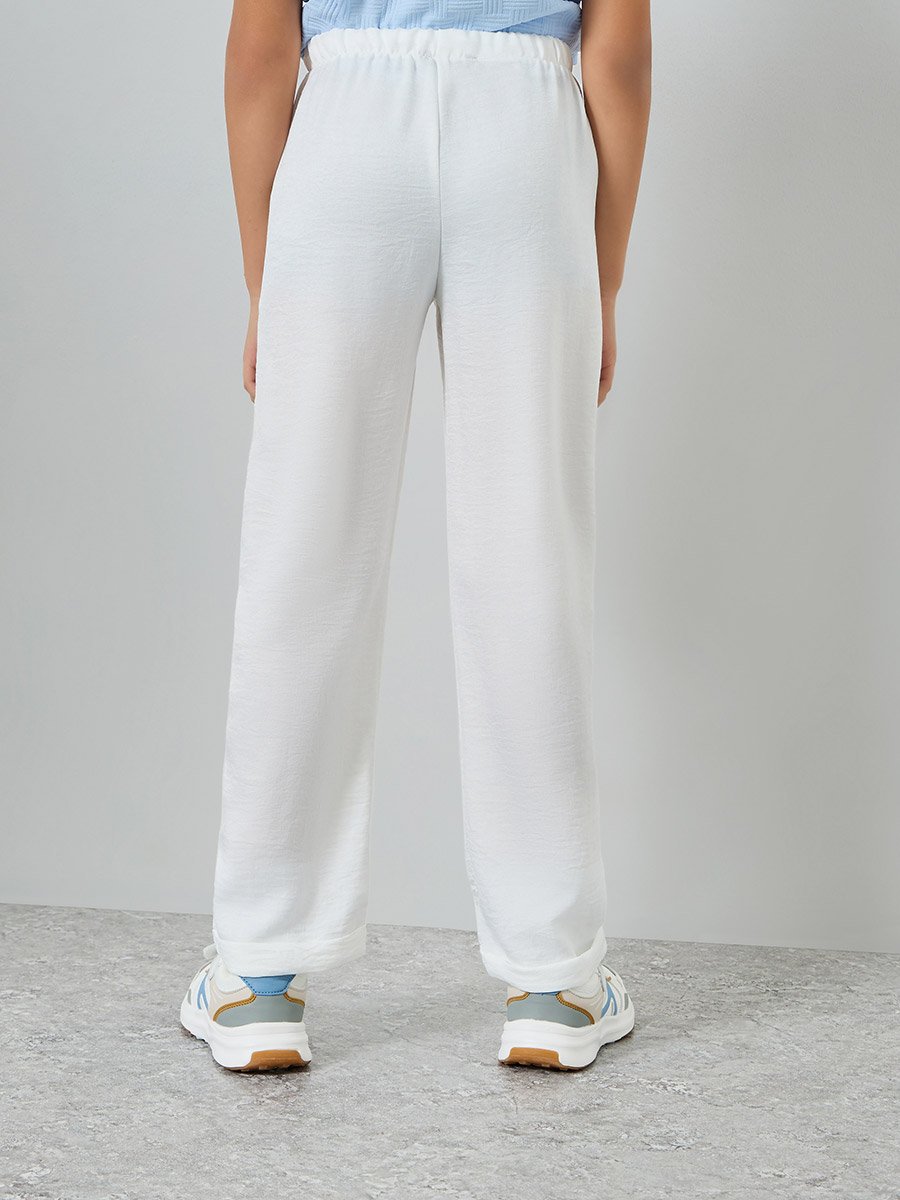 Kids Off-White Relaxed Fit Drawstring Pants