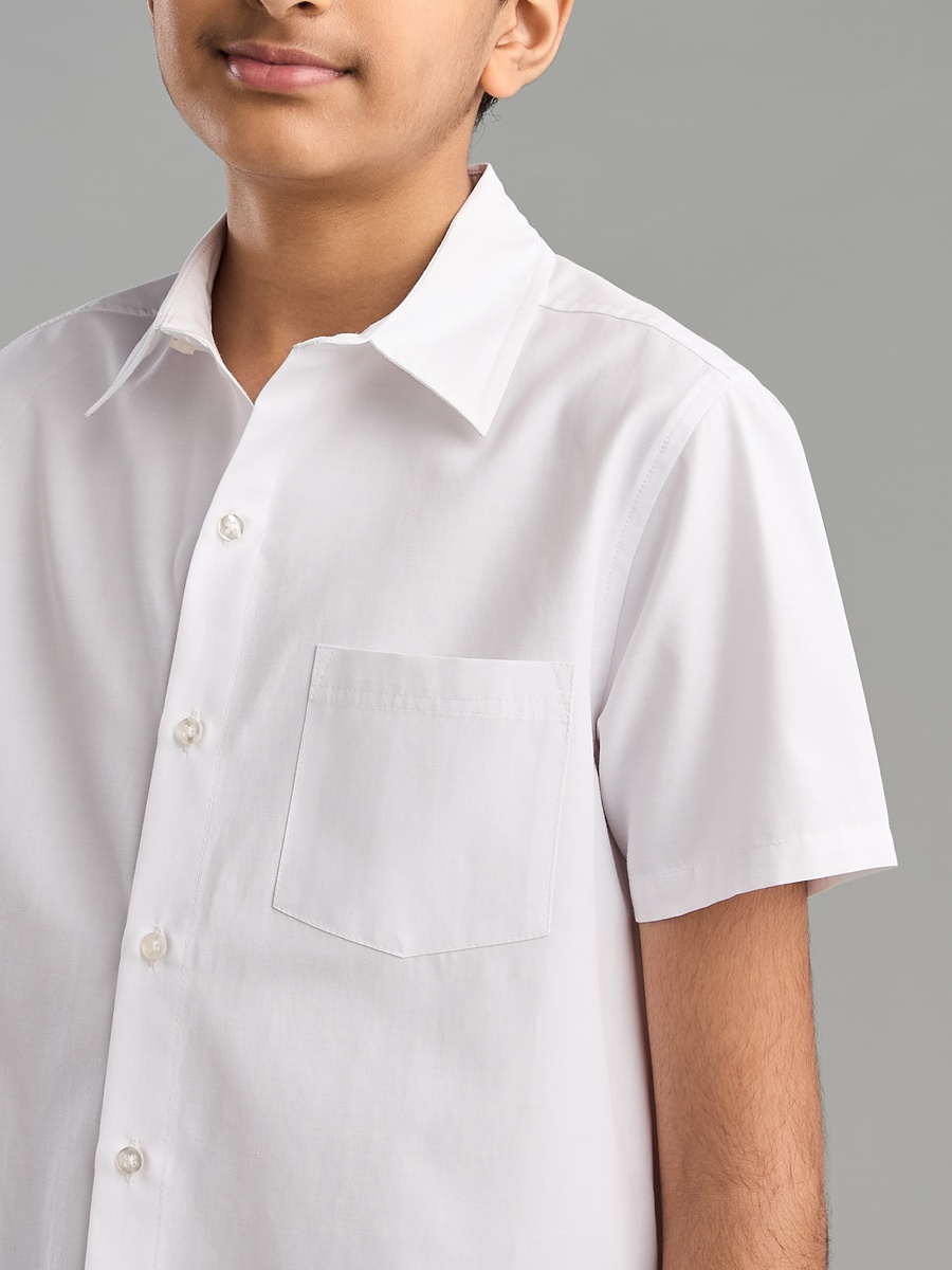 Plain Poplin Shirt with Pocket