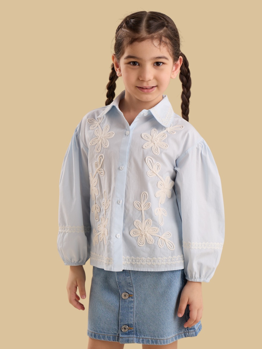 Floral Embroidered Shirt
