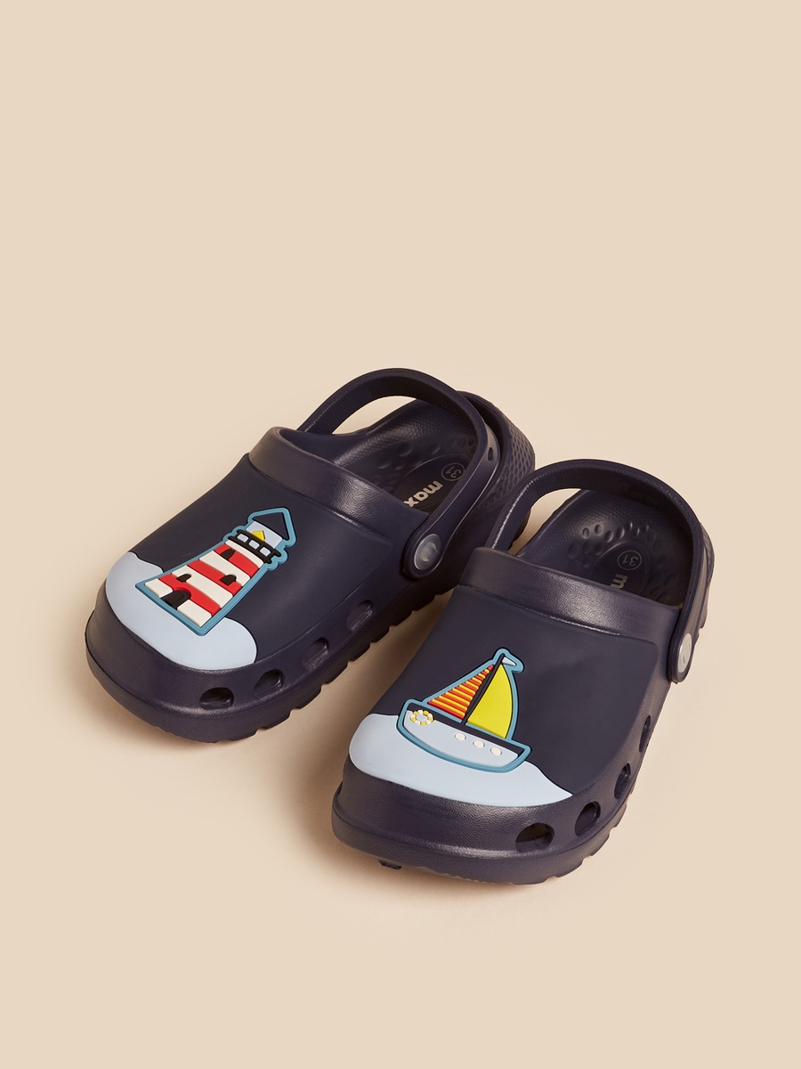 Nautical Jibbitz Charm Clogs with Backstrap