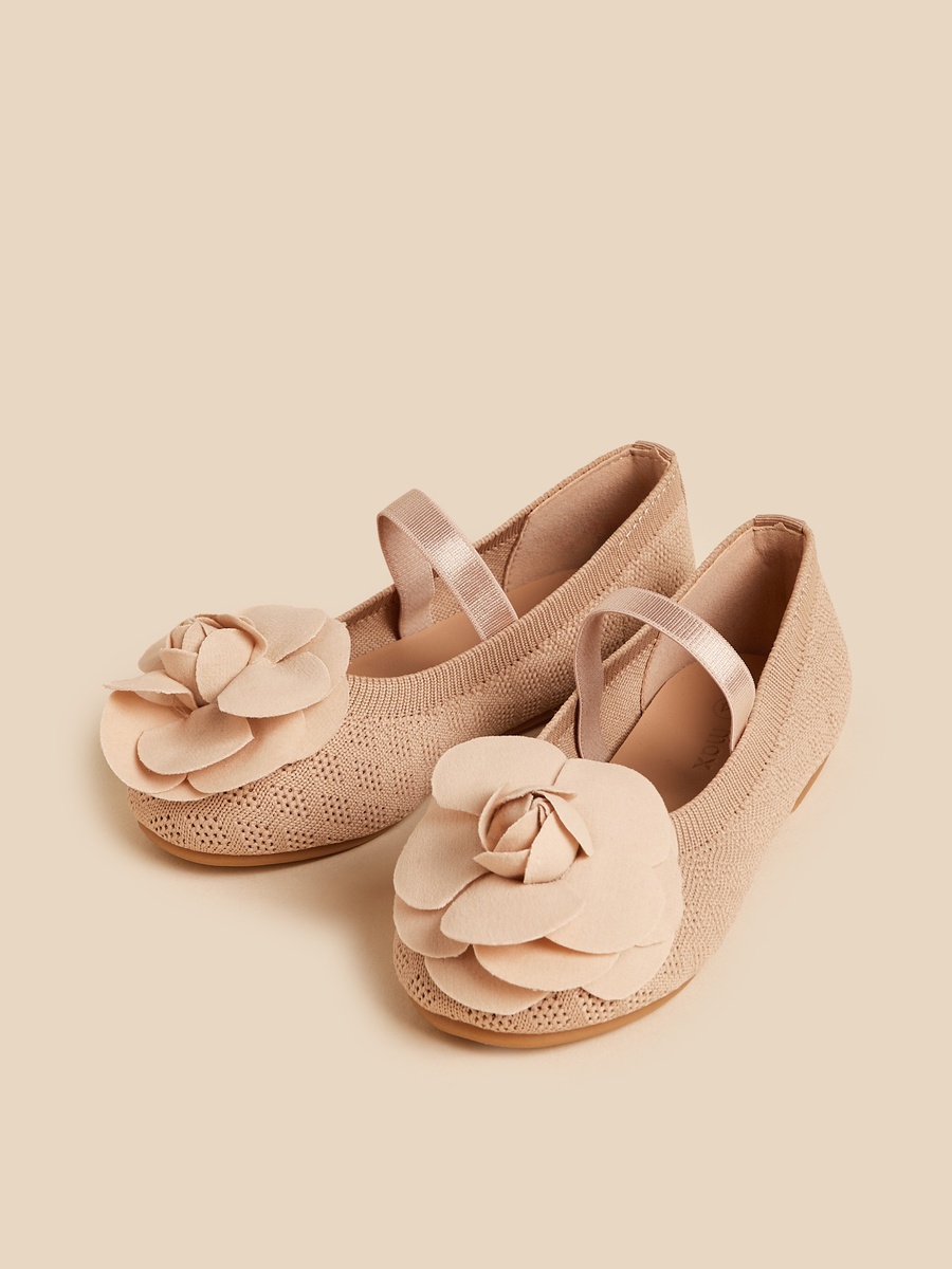Bow Embellished Ballerina Shoes