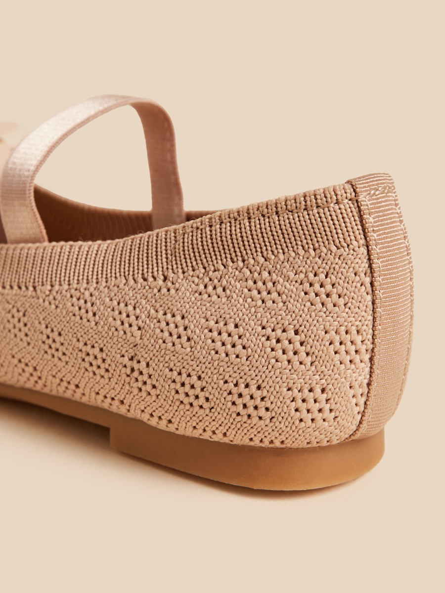 Bow Embellished Ballerina Shoes