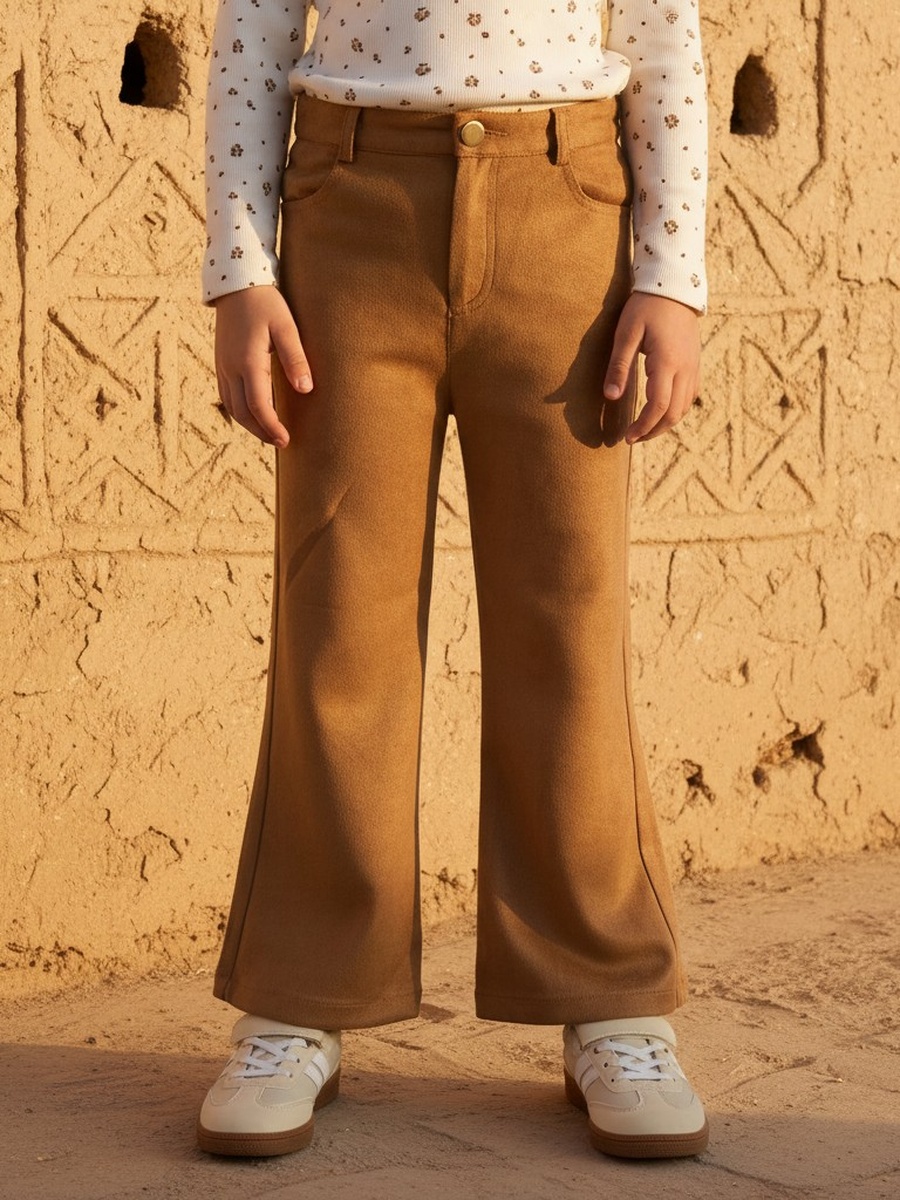 Suede Flared Pants