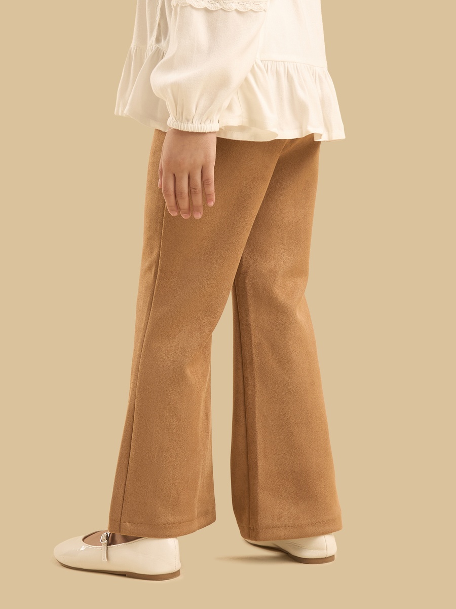 Suede Flared Pants