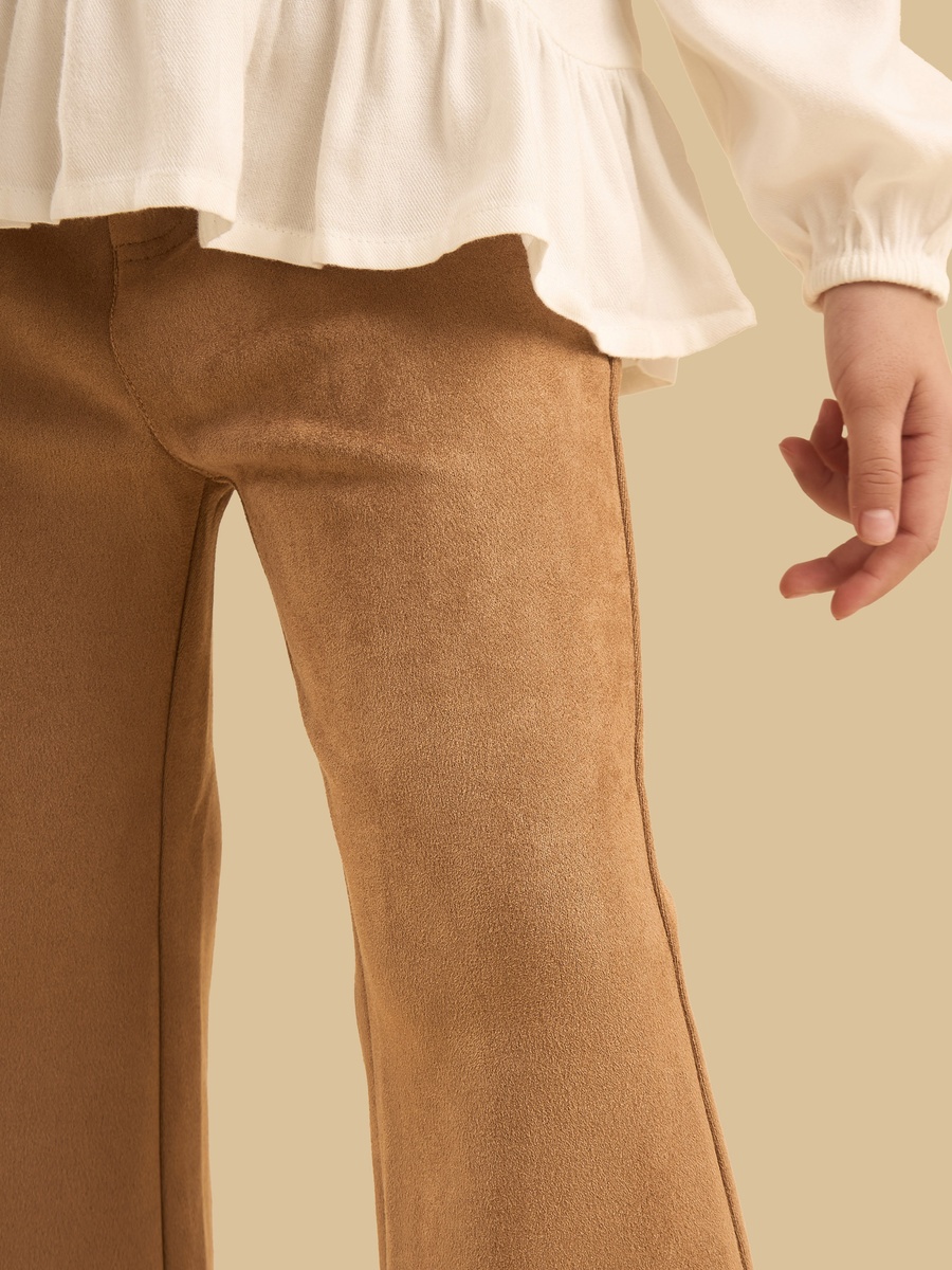 Suede Flared Pants