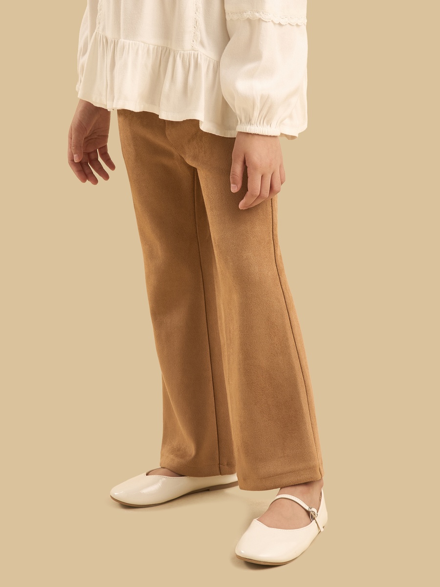 Suede Flared Pants