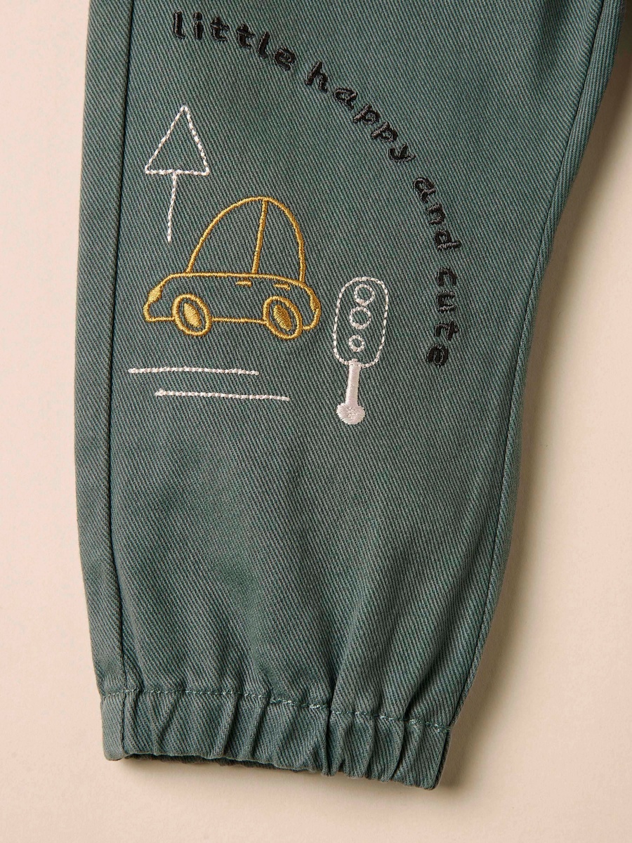 Car Embroidered Jeans