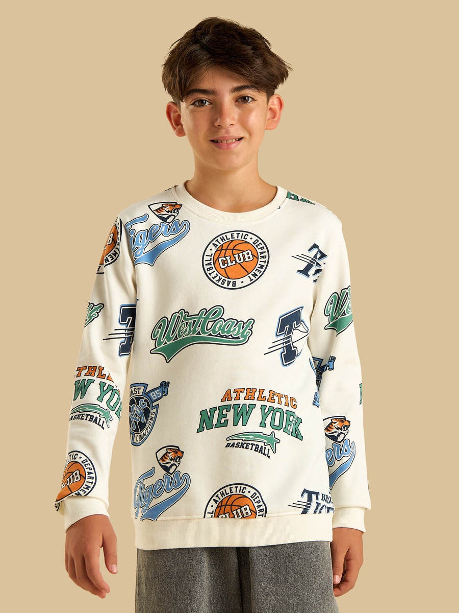 Varsity Print Sweatshirt