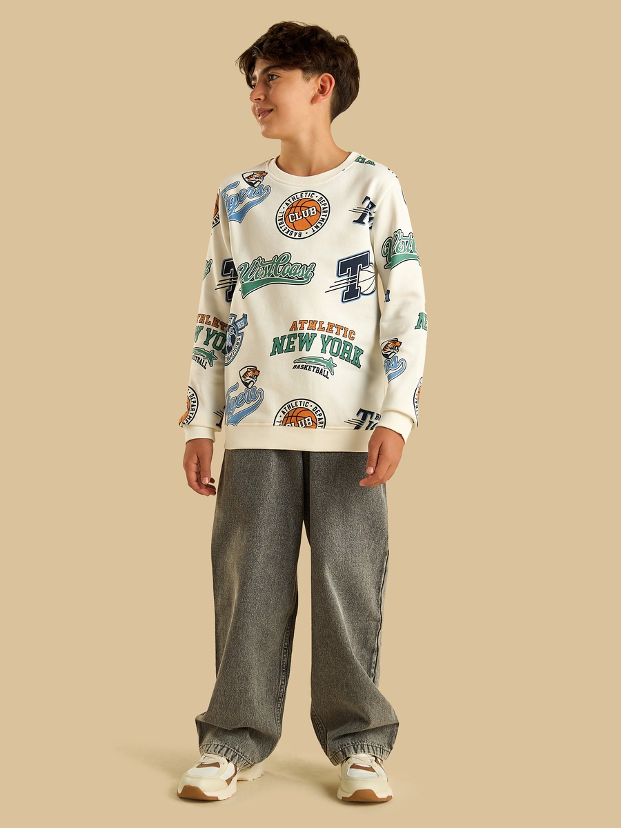 Varsity Print Sweatshirt