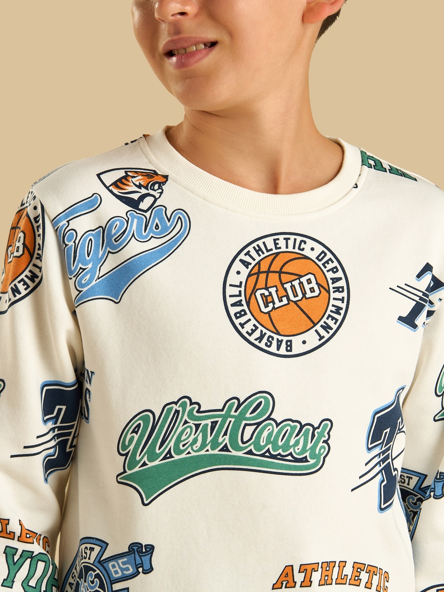 Varsity Print Sweatshirt