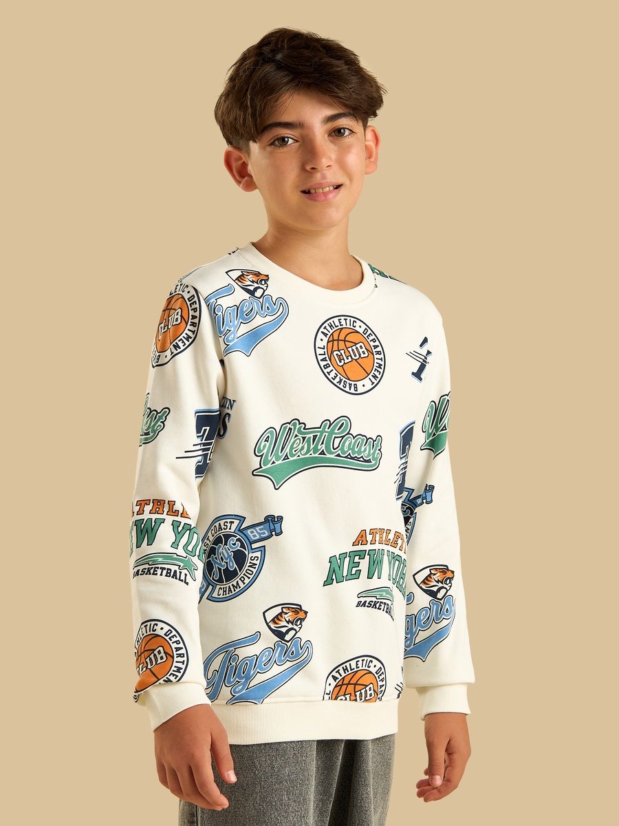 Varsity Print Sweatshirt