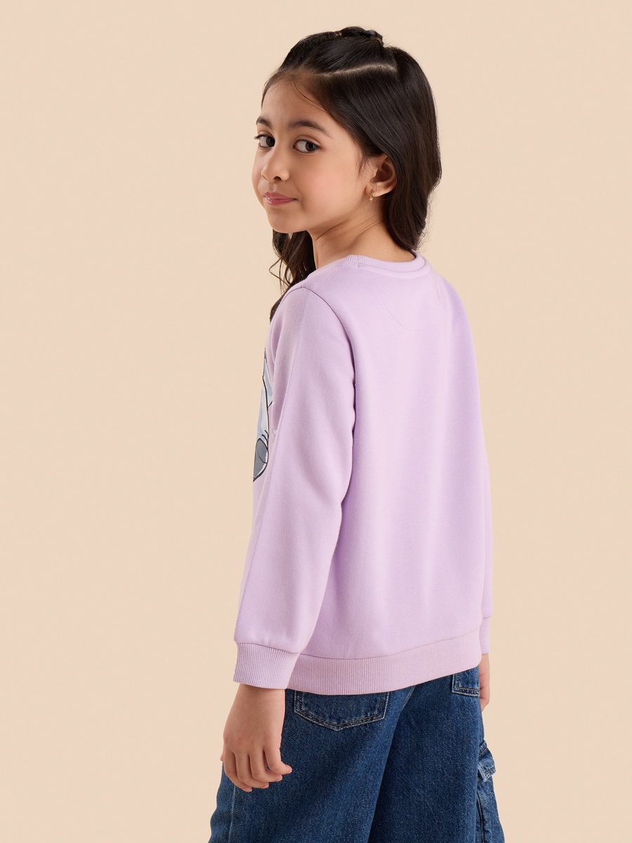 Angel and Stitch Print Sweatshirt