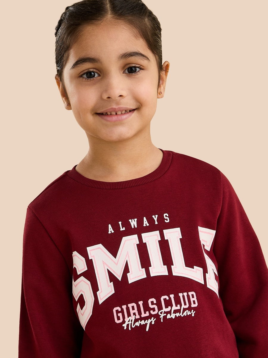 Slogan Print Varsity Sweatshirt