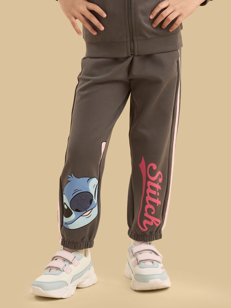 Stitch Print High Neck Jacket and Joggers Set