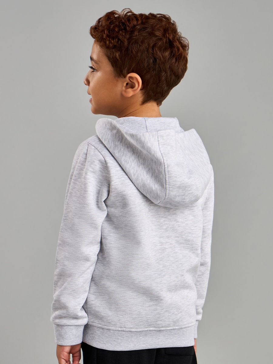 Plain Zip Through Hoodie with Kangaroo Pocket