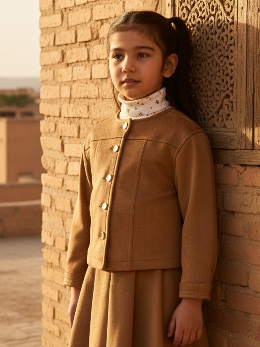 Suede Jacket with Buttons