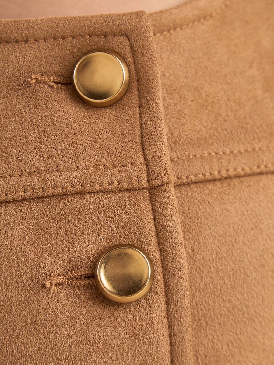 Suede Jacket with Buttons