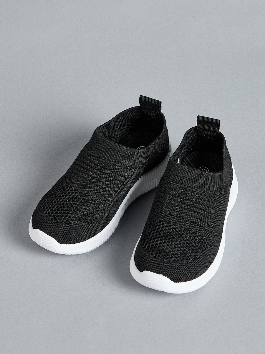 Textured Flyknit Slip-On Sneakers