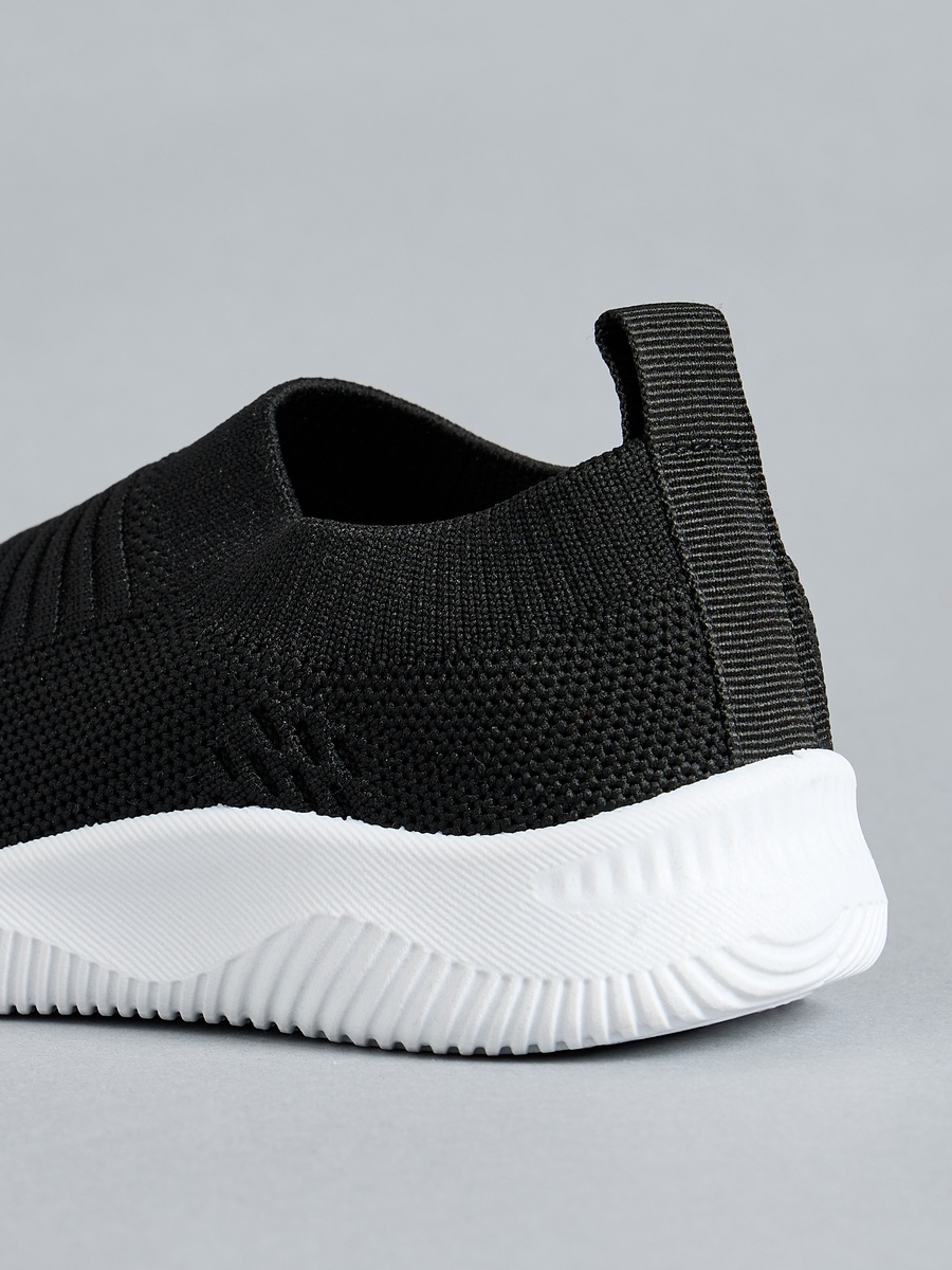 Textured Flyknit Slip-On Sneakers