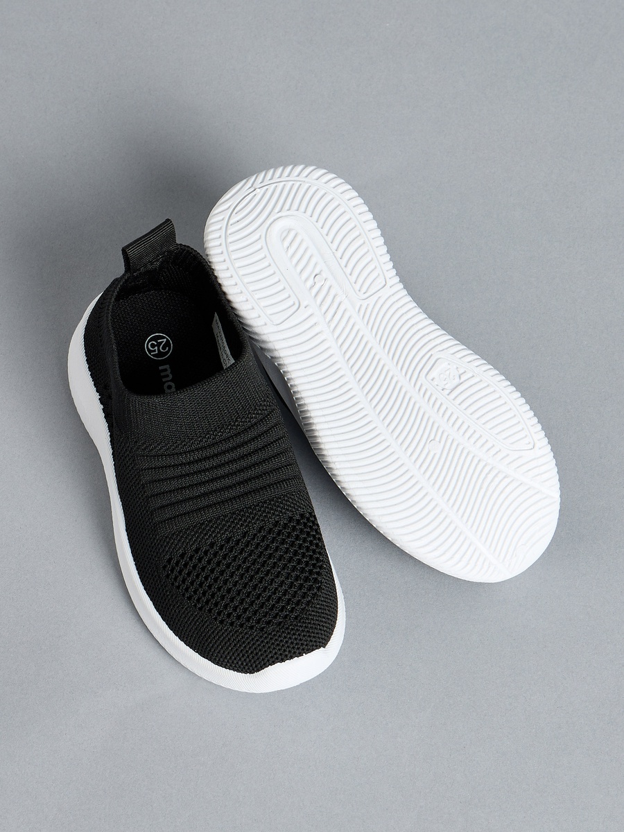 Textured Flyknit Slip-On Sneakers