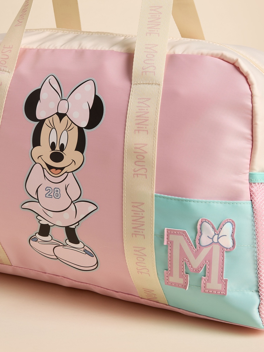 Minnie Mouse Print Duffle Bag with Double Handle
