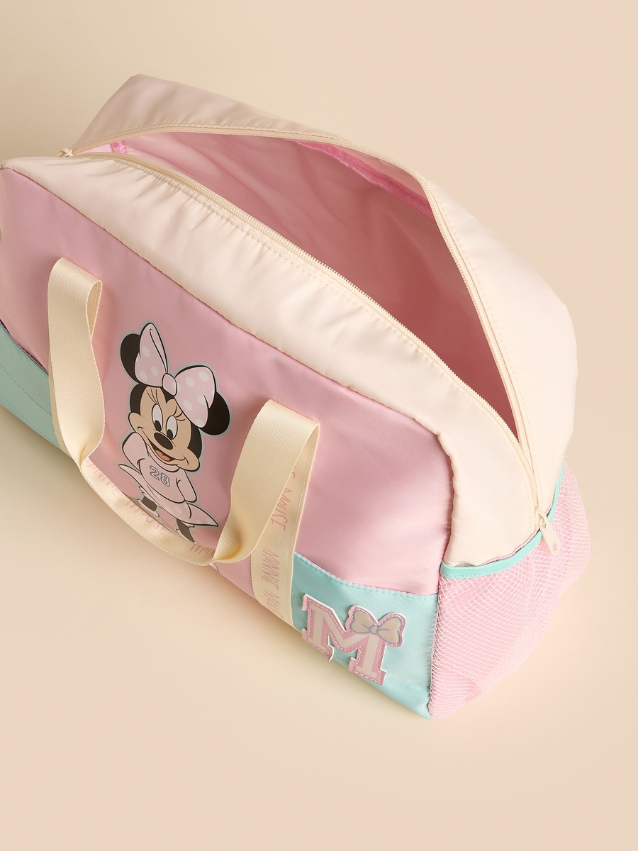 Minnie Mouse Print Duffle Bag with Double Handle
