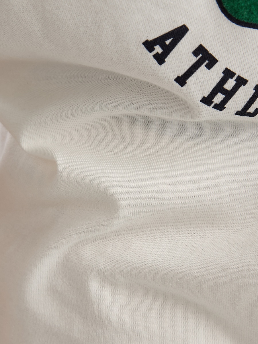 Varsity Print T-Shirt with Raglan Sleeves