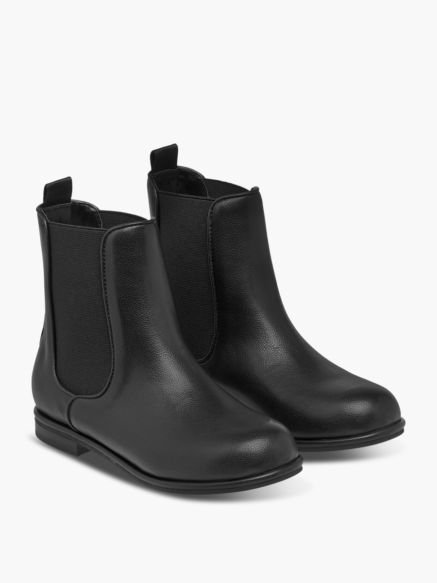 Solid High Cut Slip-On Boots with Pull Tabs