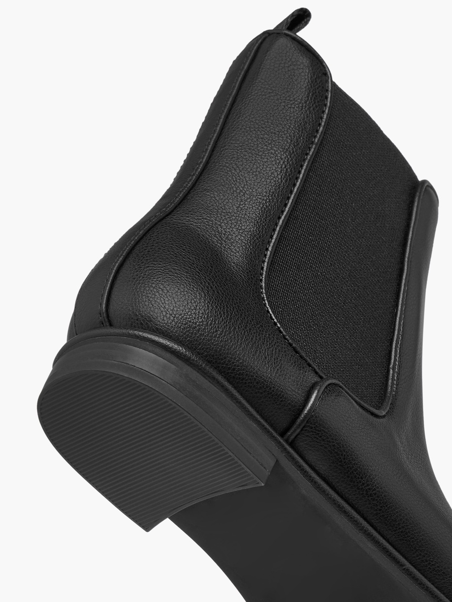 Solid High Cut Slip-On Boots with Pull Tabs