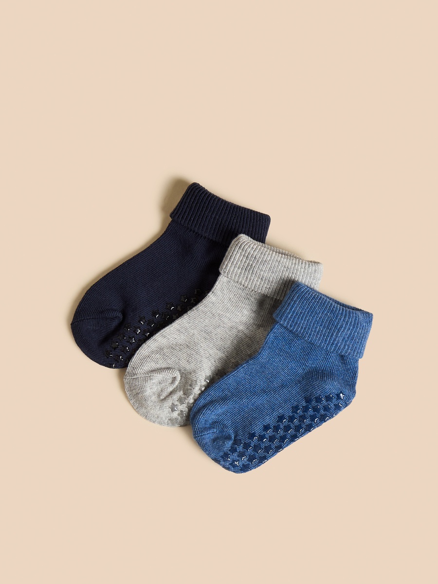 Pack of 3 - Antiskid Ankle Length Socks