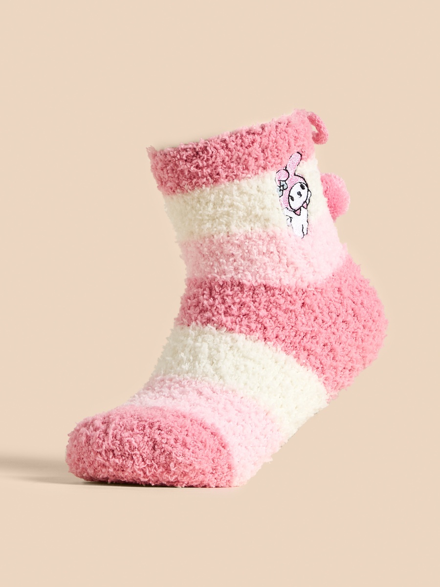 Pack of 2 - My Melody and Cinnamoroll Print Cosy Socks