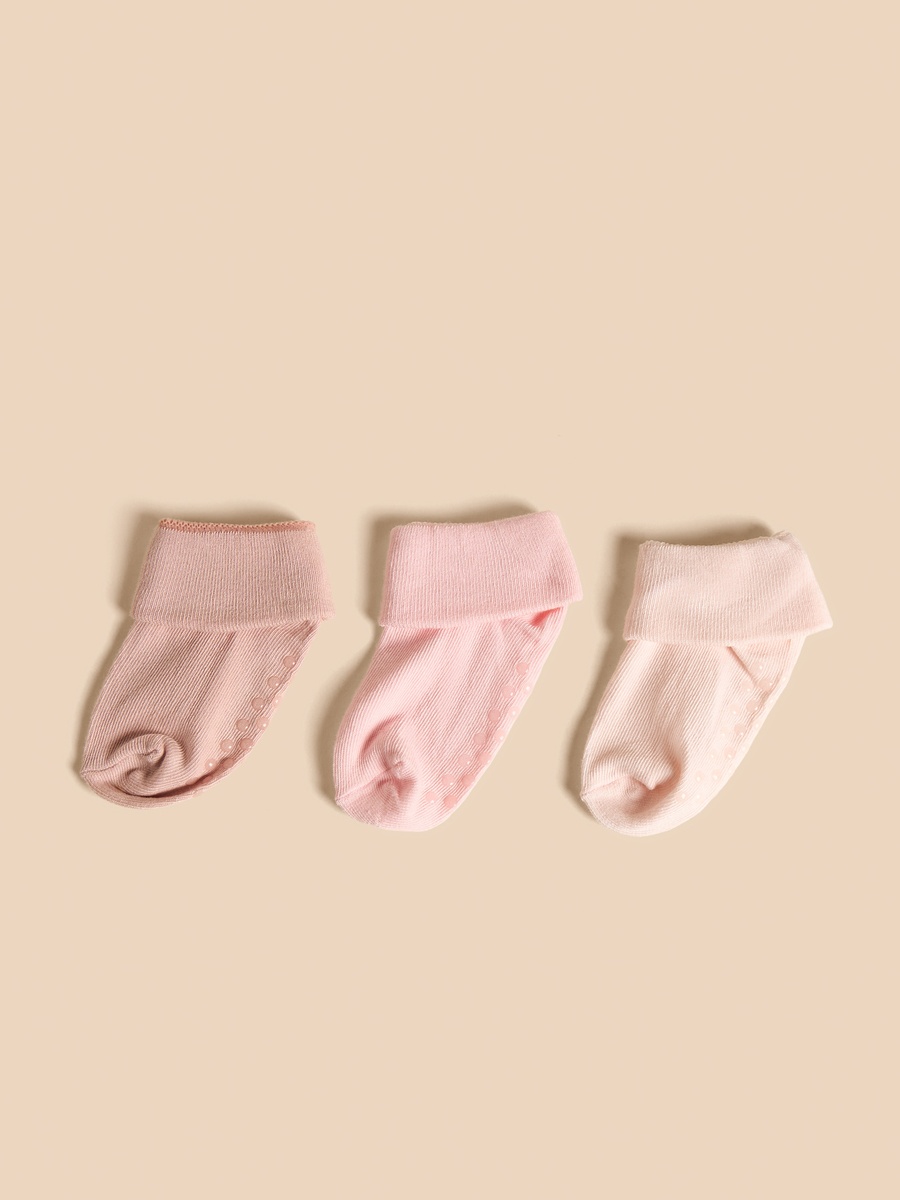Pack of 3 - Plain Antiskid Ankle Length Socks