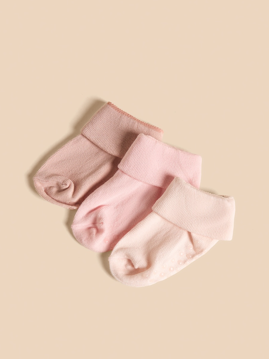 Pack of 3 - Plain Antiskid Ankle Length Socks